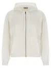 Herno Performance Hoodie With Adjustable Drawstring Hem In White
