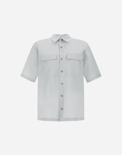 Herno Tech Stretch Woven Shirt In Ice
