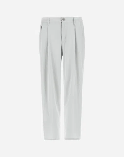 Herno Tech Stretch Woven Trousers In Ice