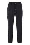 Herno Tech Wool Trousers In Blue