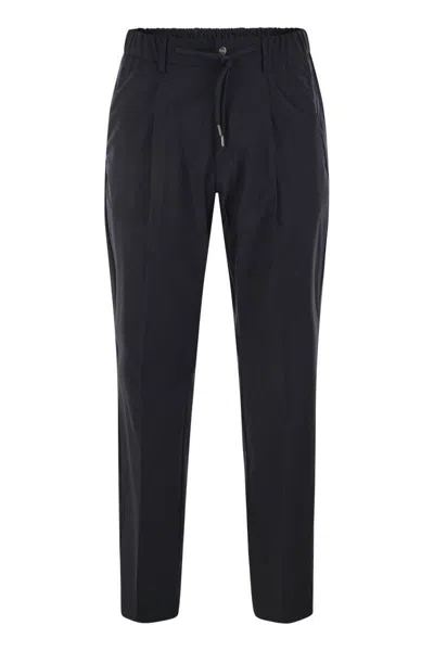 HERNO HERNO TECH WOOL TROUSERS