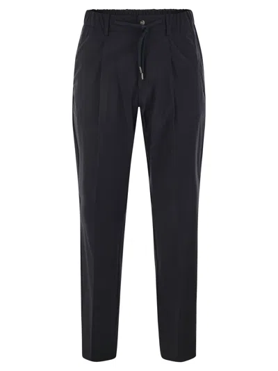 HERNO TECH WOOL TROUSERS