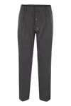 Herno Men Tech Wool Trousers In Grey