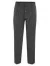 Herno Men Tech Wool Trousers In Grey