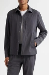 Herno Woven Shirt Jacket In 9487 Ferro