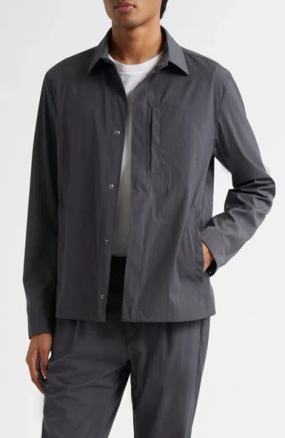 Herno Tech Woven Shirt Jacket In 9487 Ferro