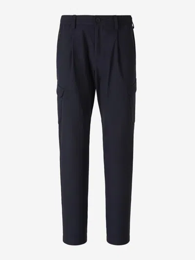 Herno Trousers Blue In Black