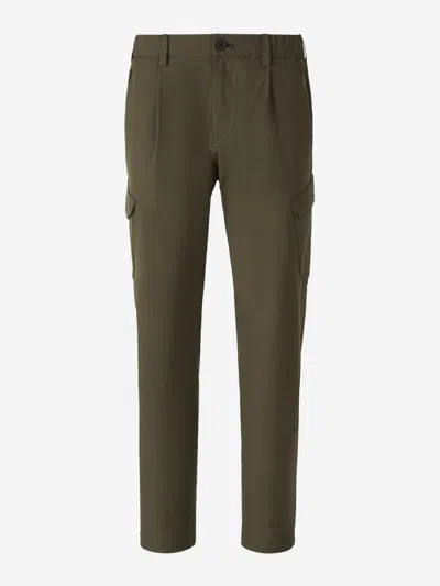Herno Technical Cargo Pants In Military Green