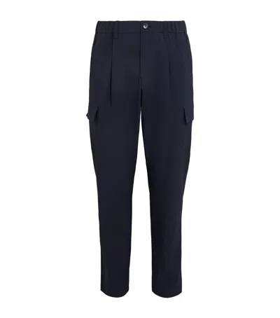 Herno Technical Cargo Trousers In Blue