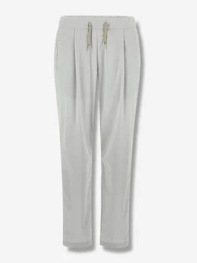 Herno Chantilly Trousers In Breathable Stretch Nylon In Gray