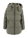 Herno Technical Fabric Down Jacket In Green