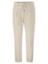 Herno Technical Fabric Drawstring Trousers In Neutral