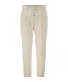 Herno Technical Fabric Drawstring Trousers In Neutral