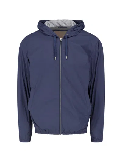 HERNO TECHNICAL FABRIC HOODED JACKET