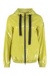Herno Technical Fabric Hooded Jacket In Yellow