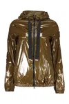 Herno Technical Fabric Hooded Jacket In Khaki