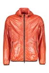 Herno Technical Fabric Hooded Jacket In Orange