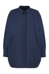 Herno Women's Technical Fabric Overshirt In Blue