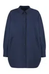 Herno Women's Technical Fabric Overshirt In Blue