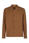 Herno Men's Technical Fabric Overshirt In Camel
