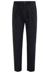 Herno Technical Fabric Pants With Drawstring Waist In Black