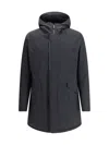Herno Technical Fabric Parka In Blue