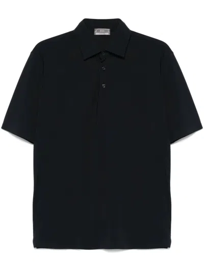 Herno Technical Functional Fabric Polo Shirt In Black