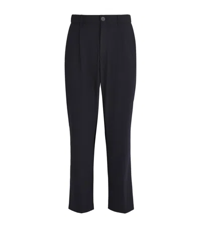 Herno Technical Half-elasticated Trousers In Black