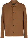 Herno Men's Technical Fabric Overshirt In Braun