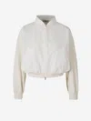 Herno Technical Bomber Jacket In White
