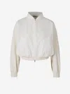 Herno Technical Bomber Jacket In White