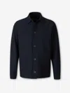 Herno Button-up Shirt Jacket In Blue