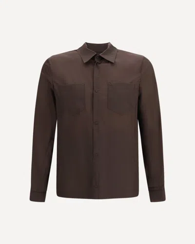 Herno Technical Shirt In Brown