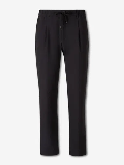Herno Technical Straight Leg Trousers In Black