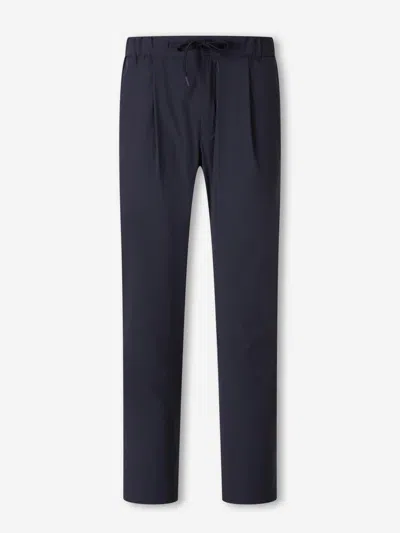Herno Technical Straight Leg Trousers In Blue