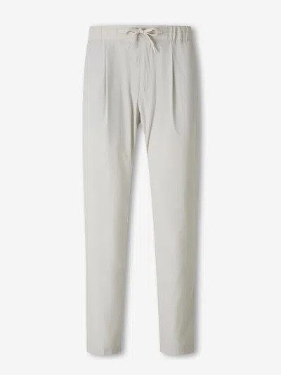 Herno Technical Straight Leg Trousers In White