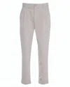 Herno Technical Stretch Seersucker Drawstring Trousers In Gray