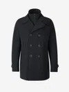 Herno Double-breasted Padded Stretch-shell Down Peacoat In Long Neck