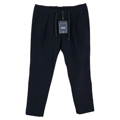 Herno Technical Trousers In Navy Blue Polyseter