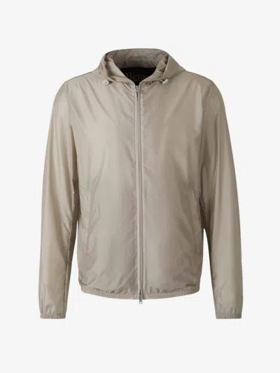 Herno Zip-up Jacket In Neutrals