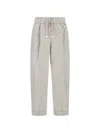 Herno Techno Drawstring Elasticated Trousers In Gray