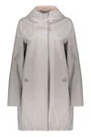 Herno Hooded Drawstring Parka In Gray