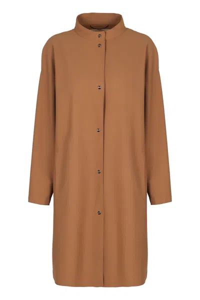 Herno Techno Fabric Jacket In Brown