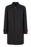 Herno Wool Blend Coat In Blue
