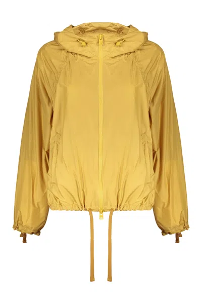 Herno Techno Fabric Jacket In Mustard