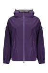 Herno Techno Fabric Raincoat In Purple