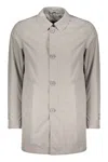 Herno Techno Fabric Raincoat In Grey