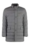 Herno Men's Techno-nylon Down Jacket In Gray