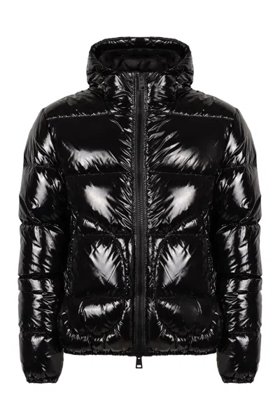 Herno Techno-nylon Down Jacket In Black