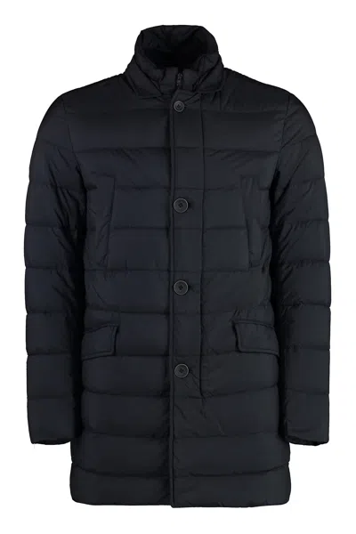Herno Techno-nylon Down Jacket In Blue